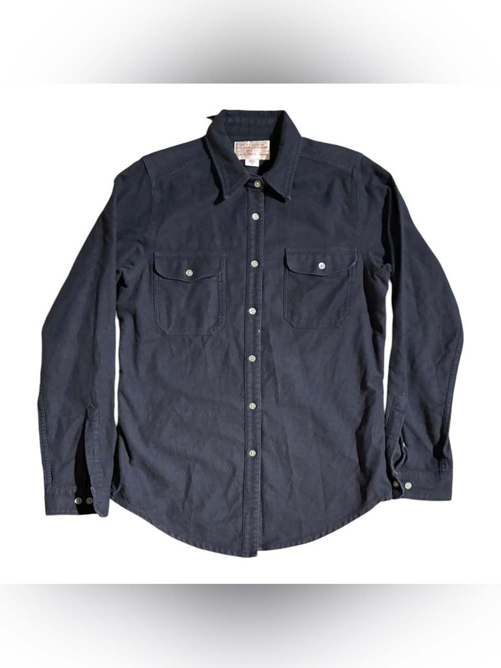 Filson Moleskin Button Up Shirt Navy Dark Gray